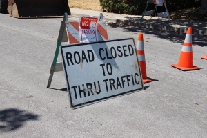 sign road closed