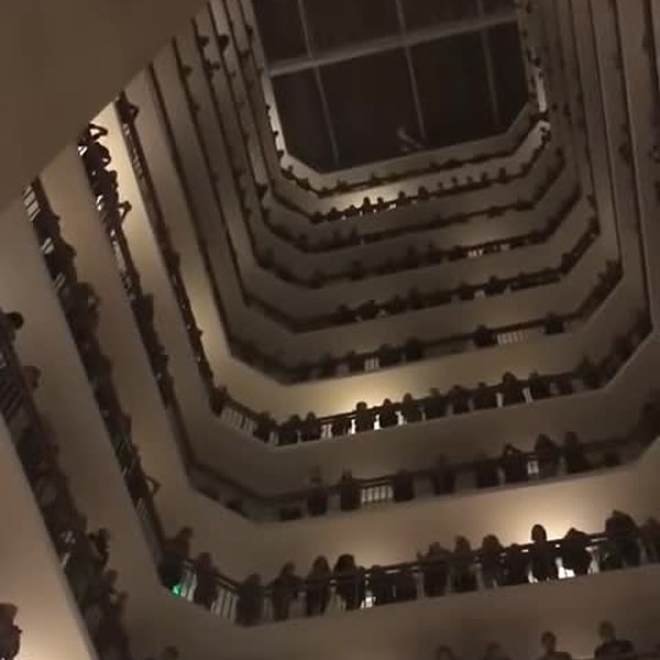 Colorado All State mixed choir balcony sing