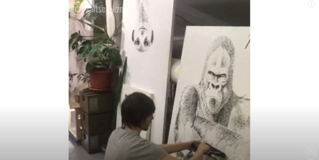 Drawing Animals with Thousands of Staples