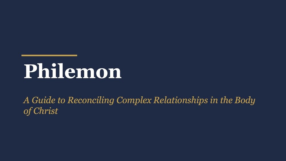 Pastor Tim preaching from the book of Philemon