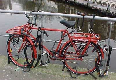 Funny Pictures of Bicycle With Lots of Locks