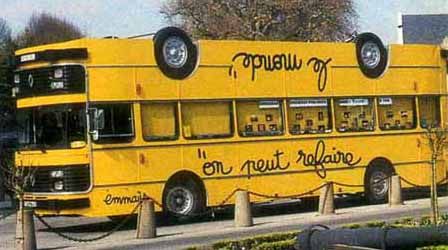 Funny Pictures of Upside Down Bus