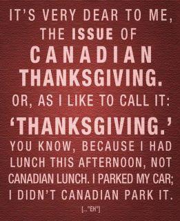 Canadian Thanksgiving Eh!