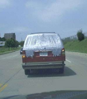 Funny Pictures of Van Duct Tape Rear Window