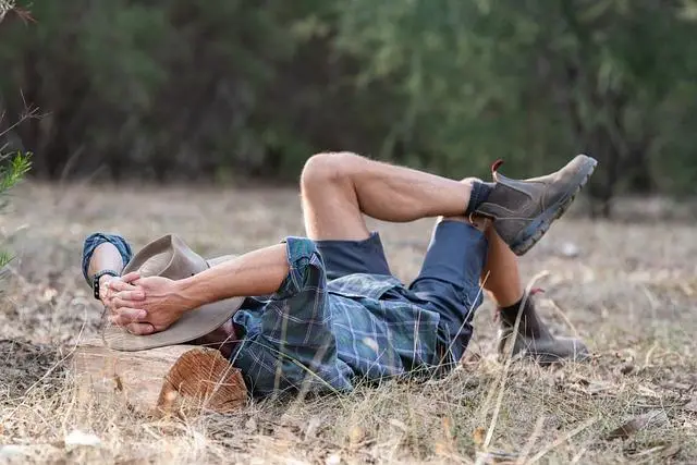 man relaxed