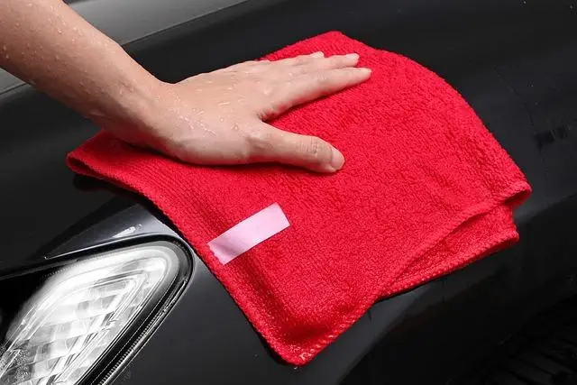 car wiping off