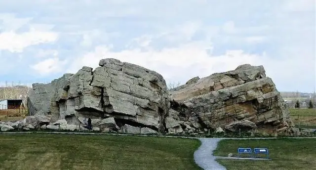 The erratic outside of Okotoks, Alberta.