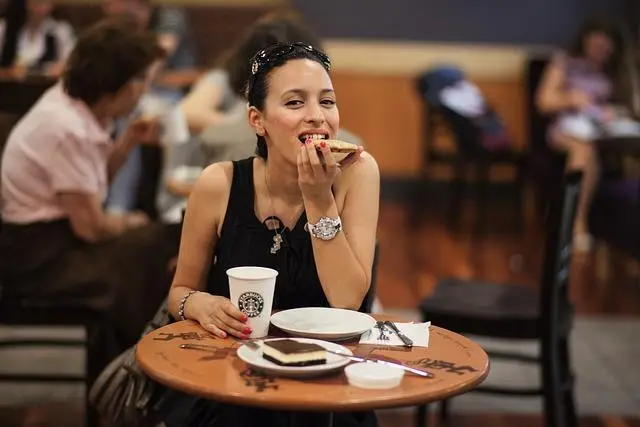 woman eating